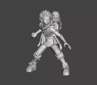 Izuku Midorya with Eri 3D Model