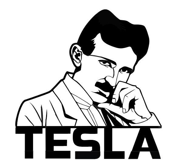 WALL DECORATION NIKOLA TESLA STICKER 2D