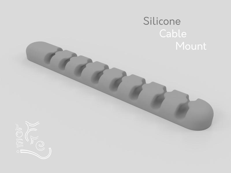 Silicone cable mount