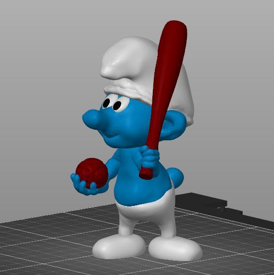 smurf play baseball