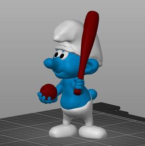 smurf play baseball