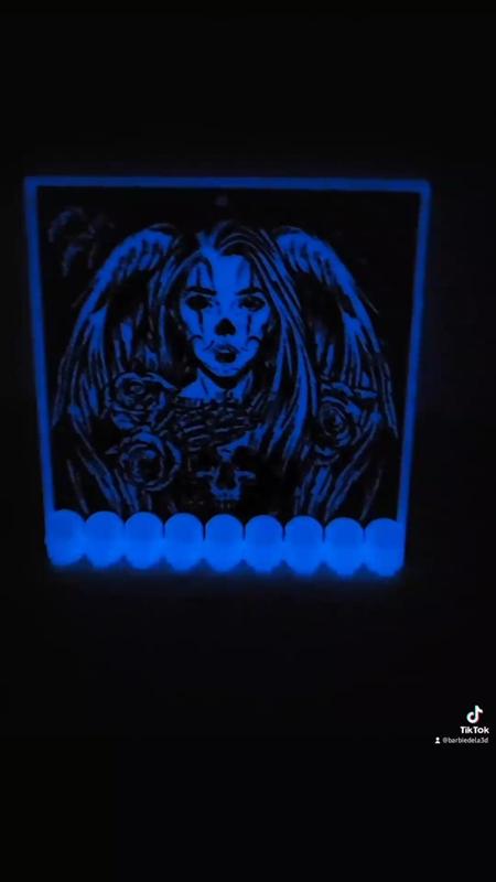 Halloween girl frame with skulls