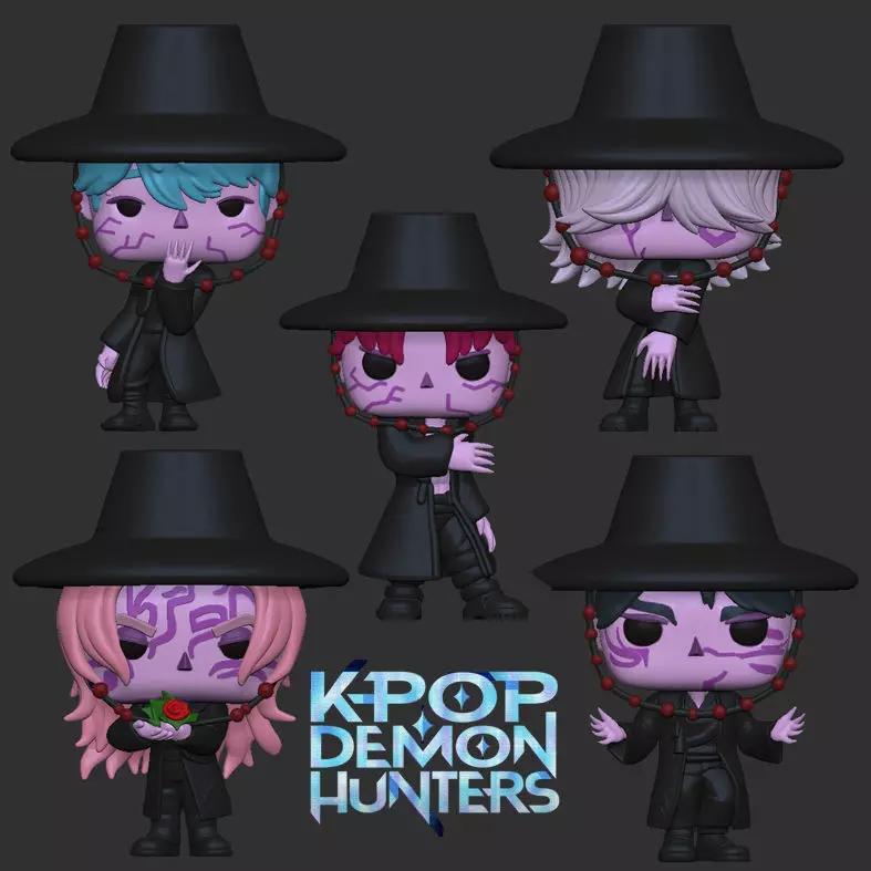 Demon Saja Boys - Funko pop style - kpop demon hunters