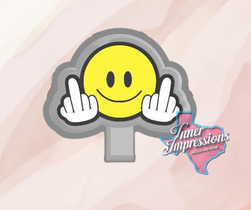 Smiley Face Middle Finger Freshie Mold