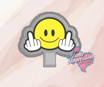 Smiley Face Middle Finger Freshie Mold