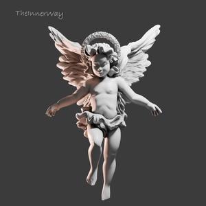 Angel Cherubin – Baroque-Style 3D Sculpture for Spiritual and Artistic Spaces