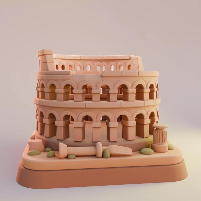 Rome Colosseum Cartoon Decorative Sculpture