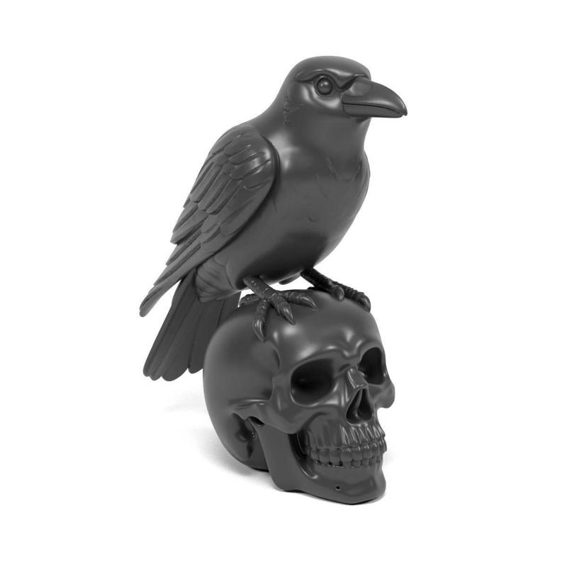 Raven in skull