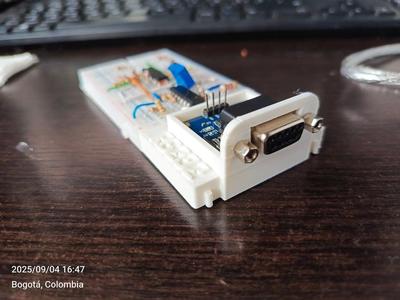 ttl to rs232 adapter base with breadboard connector