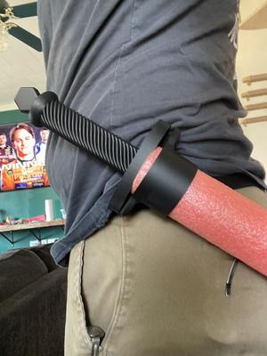 Pool noodle sword scabbard