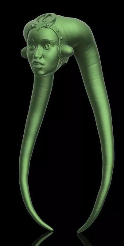 Star Wars Oola Head Sculpt with Collar