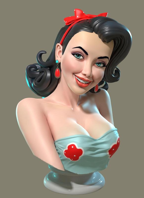 50's Pinup female bust