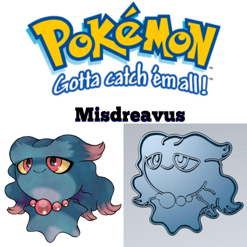 AMAZING POKEMON misdreavus COOKIE CUTTER STAMP CAKE DECORATING