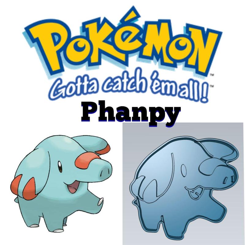 AMAZING POKEMON phanpy COOKIE CUTTER STAMP CAKE DECORATING