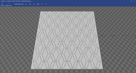 LINE TEMPLATE FOR CAKE - DIAMOND 28x28x0.35cm