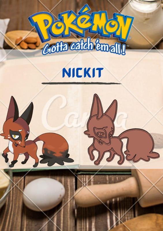 AMAZING POKEMON nickit COOKIE CUTTER STAMP CAKE DECORATING