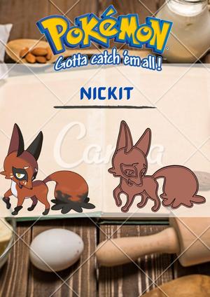AMAZING POKEMON nickit COOKIE CUTTER STAMP CAKE DECORATING