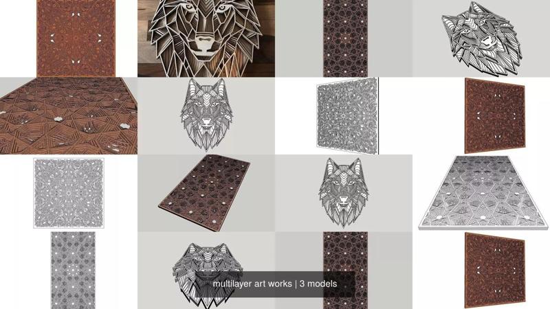 multilayer art works 3D Model Collection
