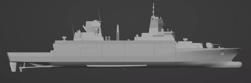 1-350 scale german F125-class Frigate
