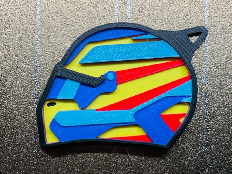 F1 2025 Fernando Alonso Helmet Keychain