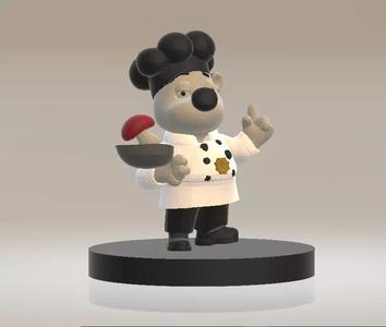 Chef Bear Character