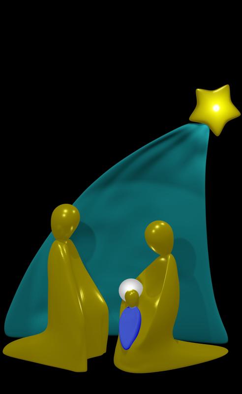 MODERN MINIMALIST STAR NATIVITY SCENE