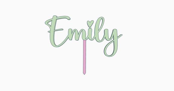 Emily cake topper