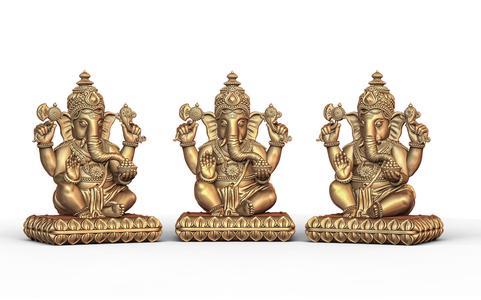 Ganesh Ji Lotus 3D  Model 05