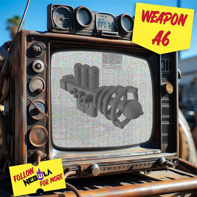 Gaslands Weapon Tesla A6 - 3D STL files [1:64]