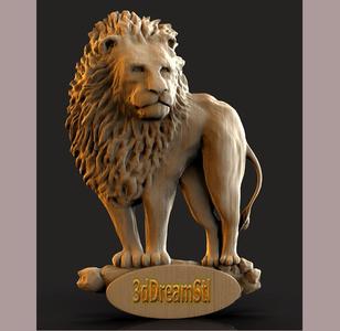lion bust STL model, CNC router engraver, artcam, aspire, cnc files, wood, art, wall decor, CNC