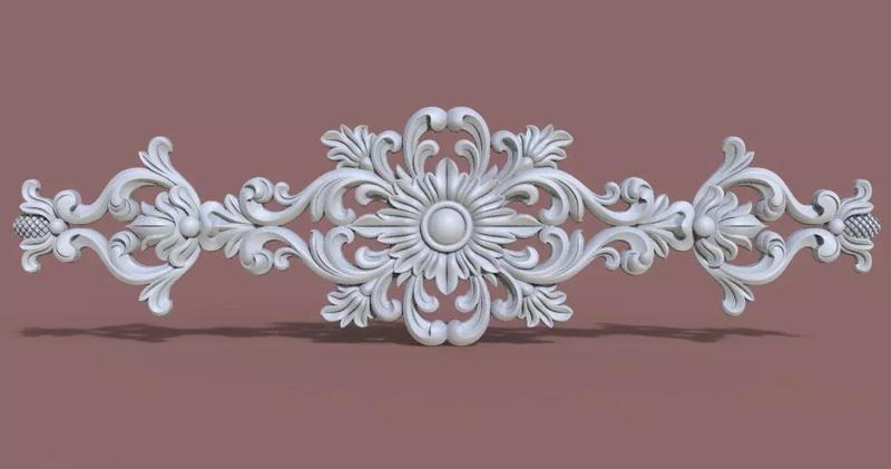 Furniture wood carving file stl for 3D print model 2256W