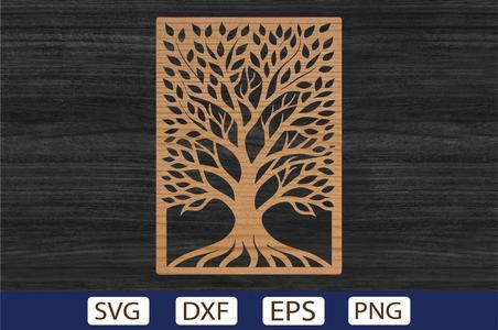 Tree Panel Laser Cut File SVG