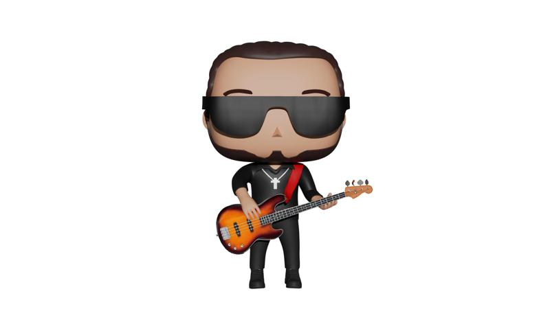 Funko pop guitar and glasses