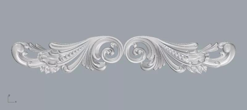 DECOR two ornate scrolls