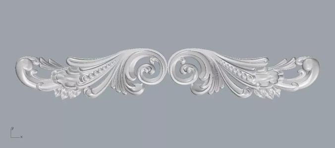 DECOR two ornate scrolls