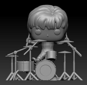 CUSTOM BLONDIE CLEM BURKE LEAPING DRUMMER FUNKO POP