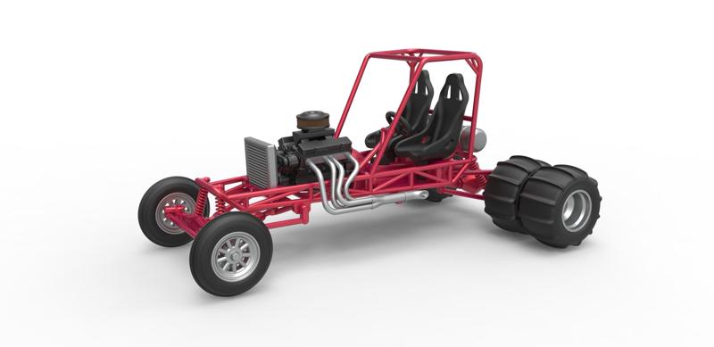 Diecast old school water pumper Sand buggy Scale 1:25