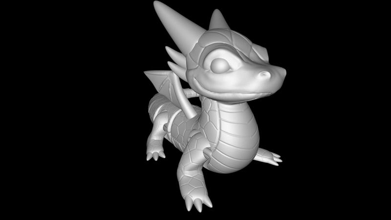 Articulated Baby Dragon - Print-in-Place Flexi Desk Companion (STL)