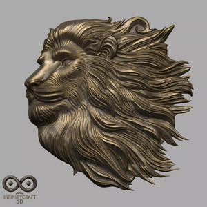 Majestic Lion Head No7  3D Printable or CNC Relief