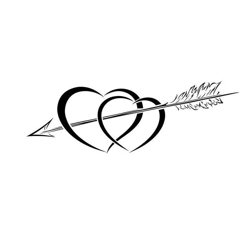 Two Loving Hearts -Tattoo Laser Vector Design