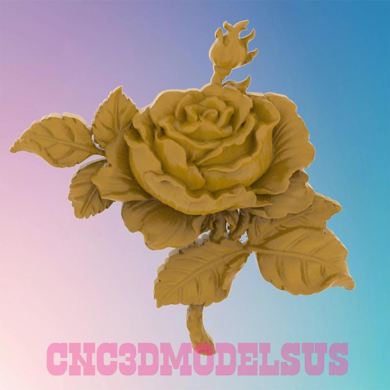 Rose 3D MODEL STL FILE FOR CNC ROUTER LASER