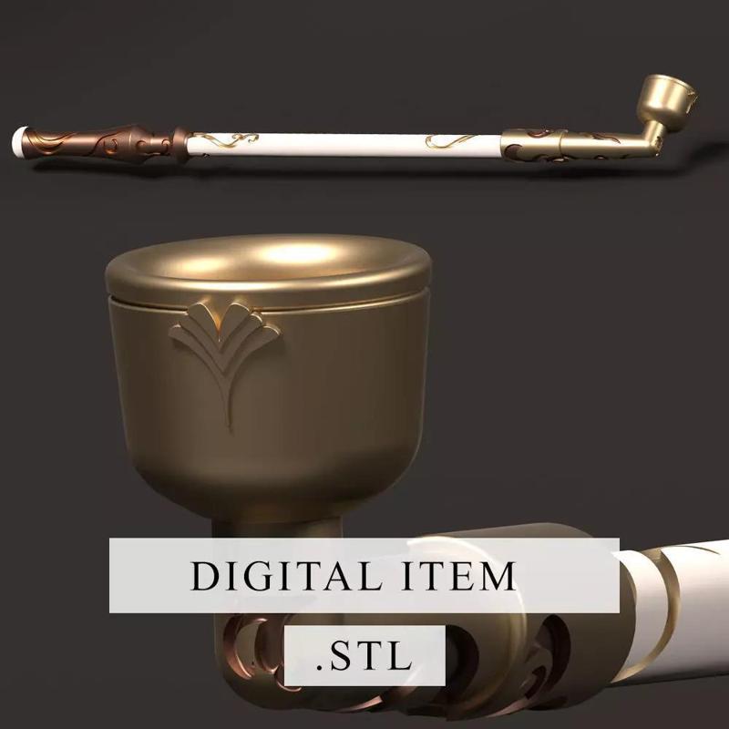 Genshin Impact - Ningguang Pipe - 3d file stl