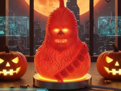 Chewbacca Halloween Pumpkin