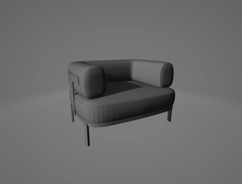 Baxter Belt Armchair – 3D Printable Luxury Modern Armchair Model