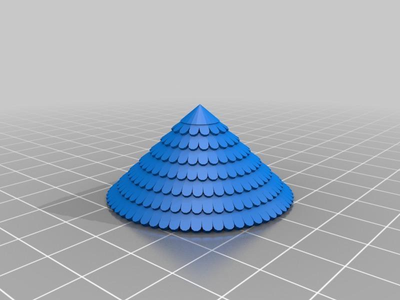 Conical Shingled Roof