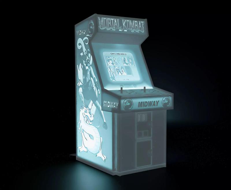 Mortal Kombat Arcade Cabinet with Lithophane