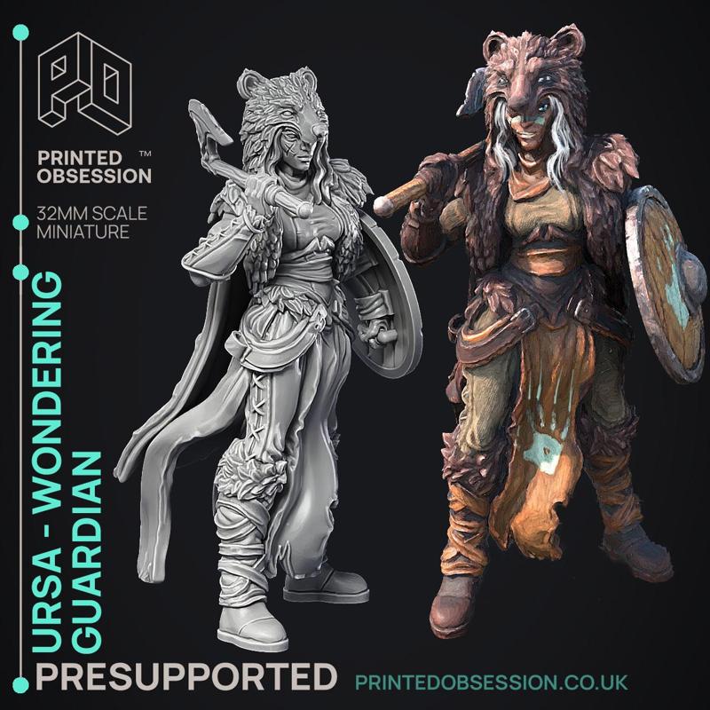 Ursa - Were Folk -	PRESUPPORTED - Illustrated and Stats - 32mm scale