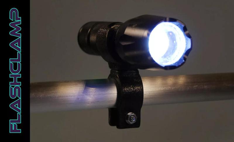 Flashlight clamp for bike
