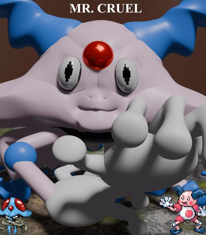Pokemon Mr Cruel Fusion creepy STL Figure