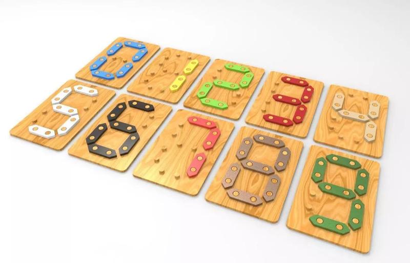 Wooden Numbers - Busy Board Element Detail File for Laser Cut